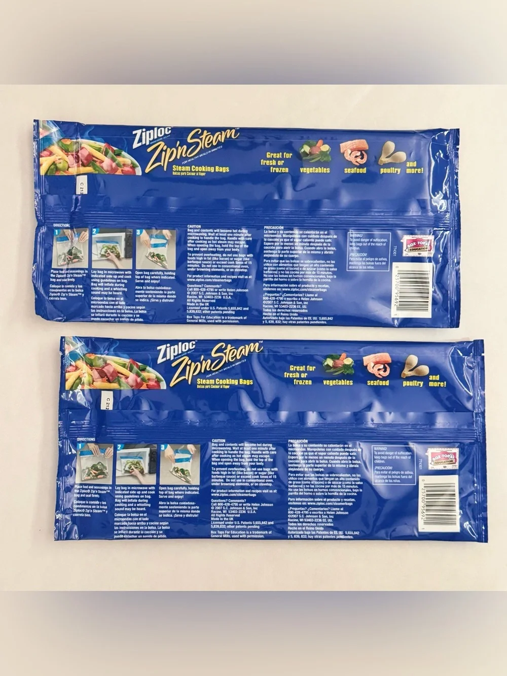 Ziploc details zip